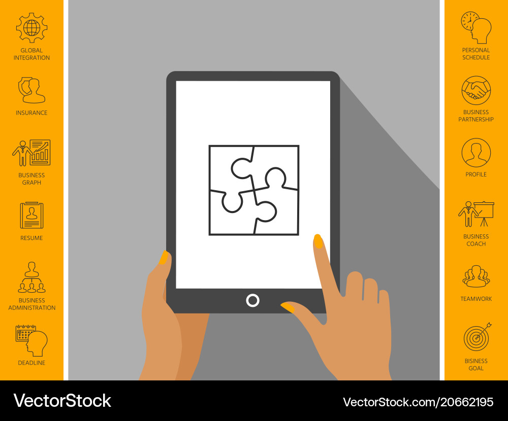 Puzzle line icon Royalty Free Vector Image - VectorStock