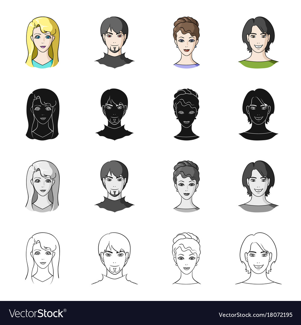 Woman Blonde Man And Other Web Icon In Cartoon Vector Image