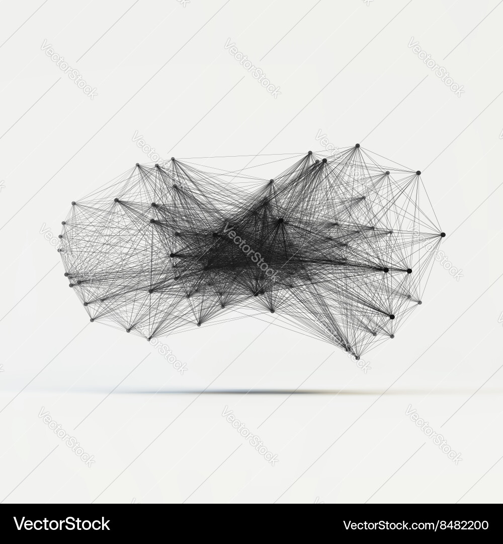 Structure Wireframe Vector Connection Structure Wireframe Royalty Free Vector Image