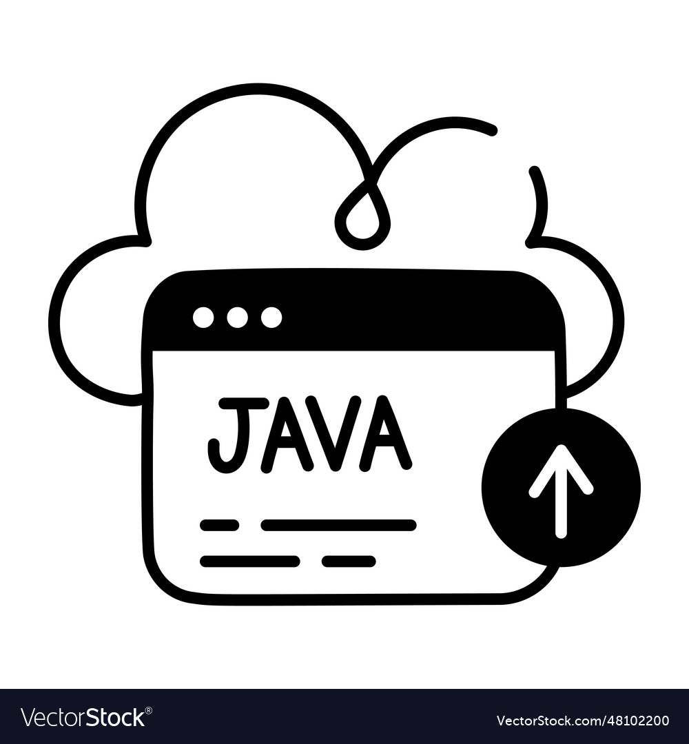 Java cloud Royalty Free Vector Image - VectorStock