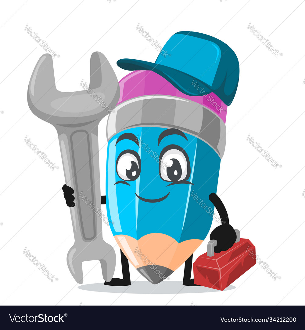 Mascot Or Pencil Character Royalty Free Vector Image Mascot Or Pencil Character Royalty Free Vector Image