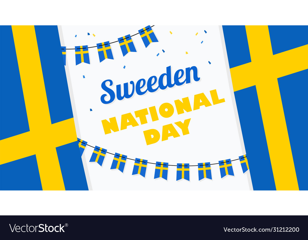 National day sweden independence day Royalty Free Vector