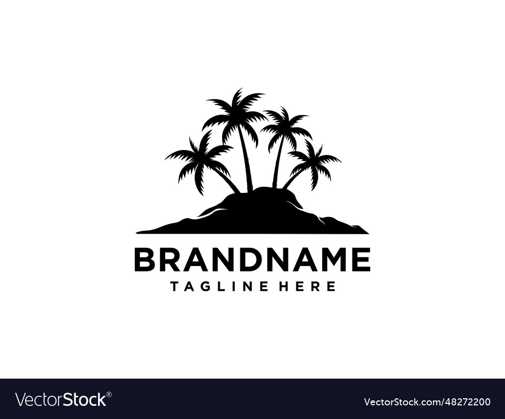 Palm tree logo icon Royalty Free Vector Image - VectorStock