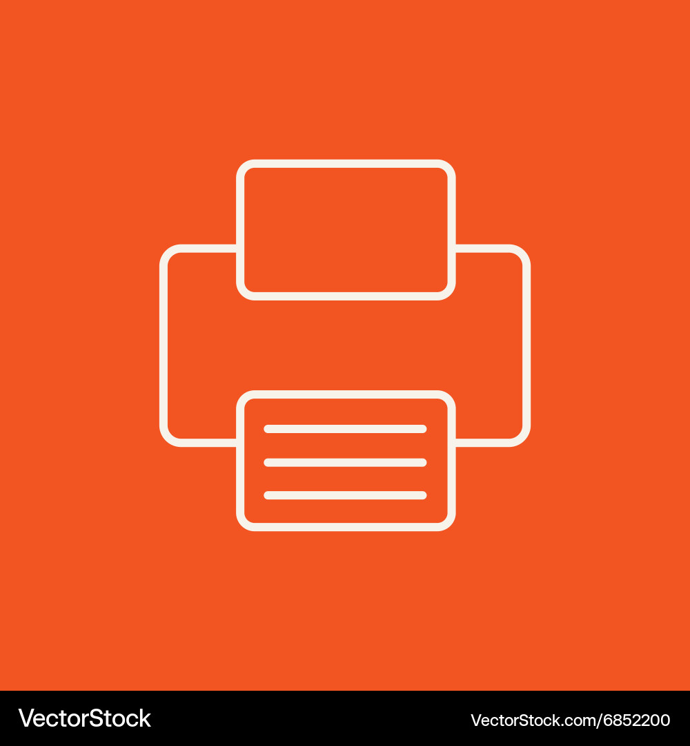 Printer line icon Royalty Free Vector Image - VectorStock