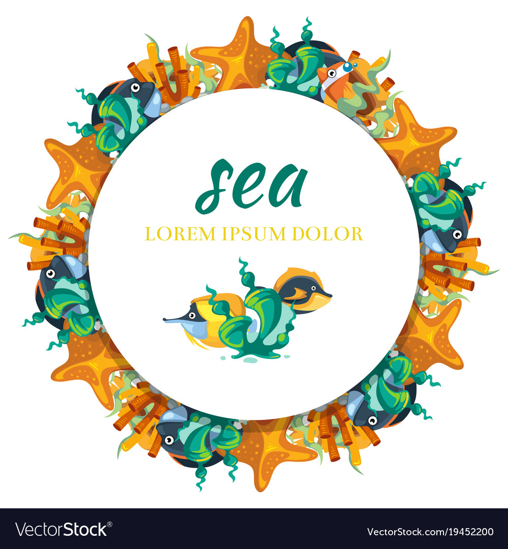 sealife round banner design