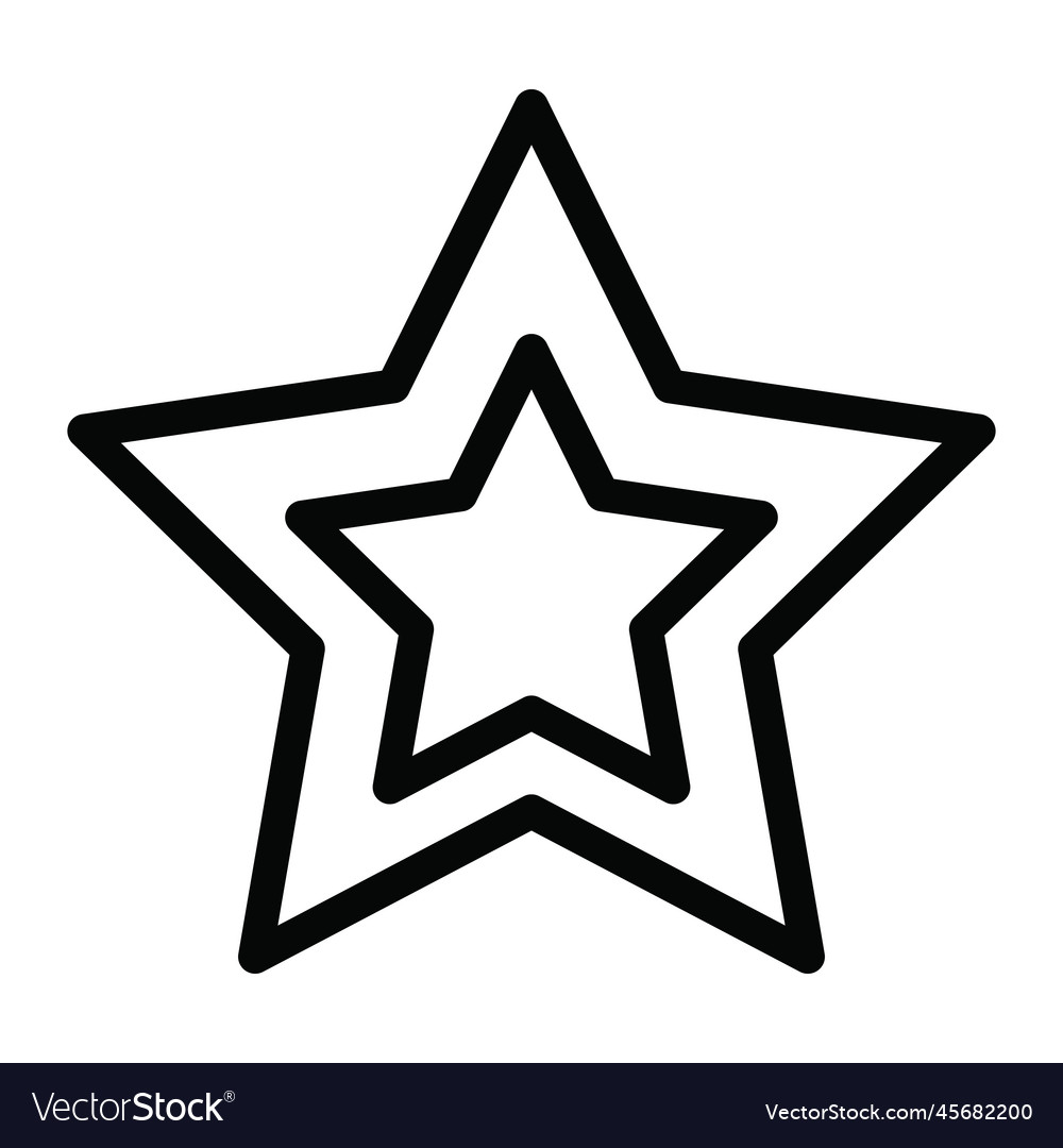 Star thick line icon Royalty Free Vector Image