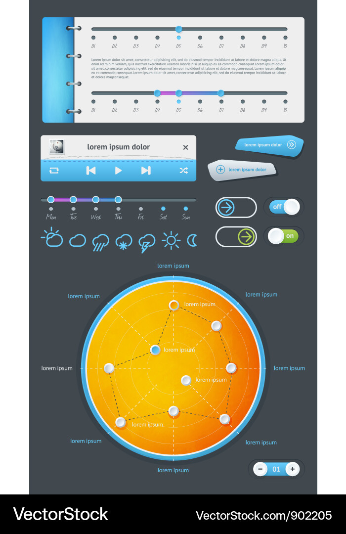 Buttons and menus Royalty Free Vector Image - VectorStock