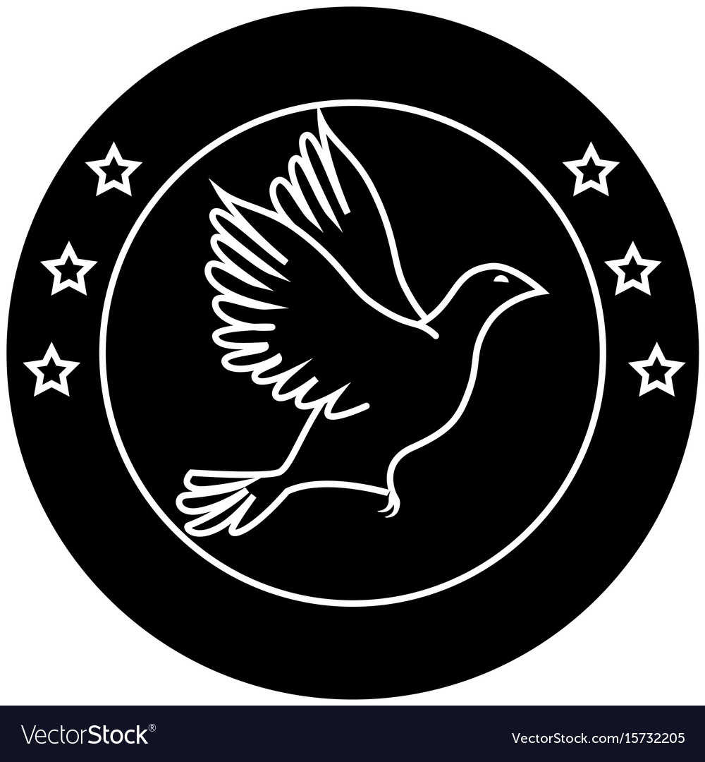 Dove bird symbol Royalty Free Vector Image - VectorStock