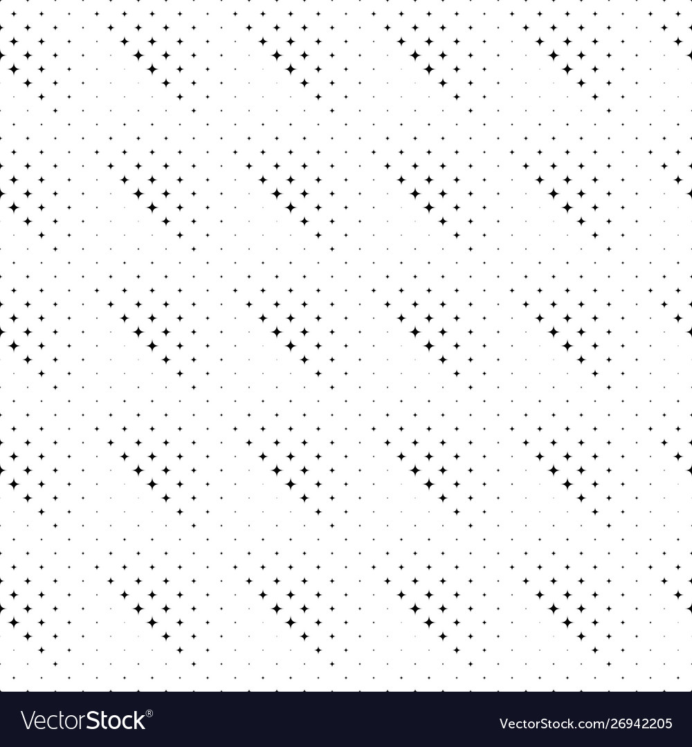 Geometrical monochrome curved star pattern Vector Image