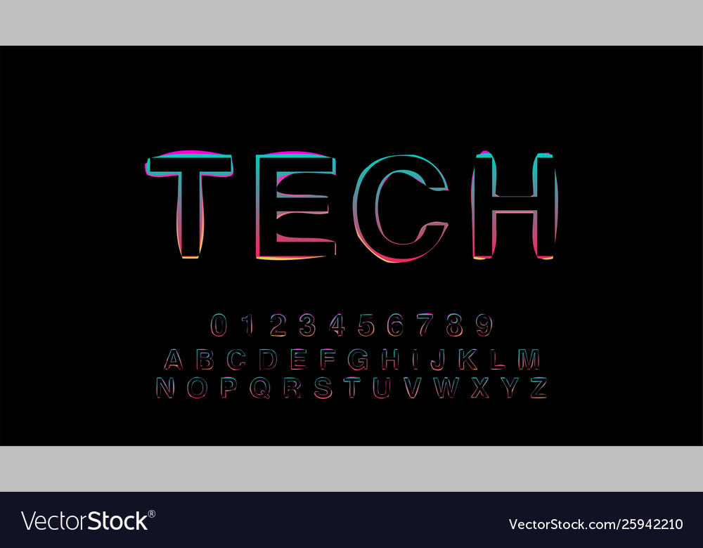 Abstract alphabet double exposure glitch modern vector image Abstract alphabet double exposure glitch modern