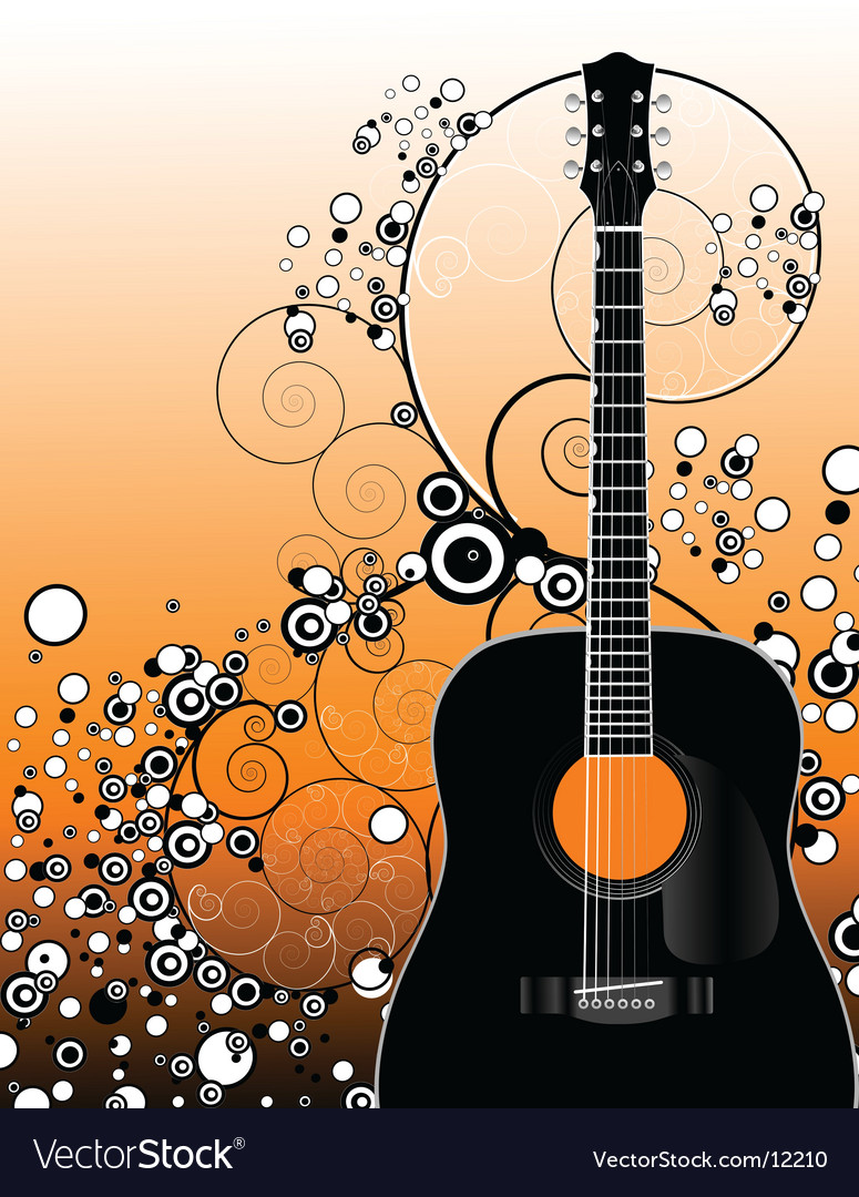 Acoustic guitar Royalty Free Vector Image - VectorStock