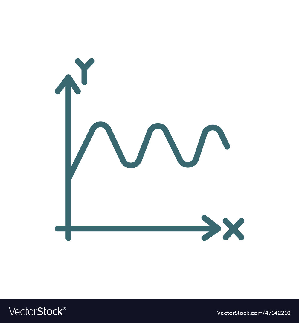 Sinusoid Icon Thin Line Graph Icon From Royalty Free Vector