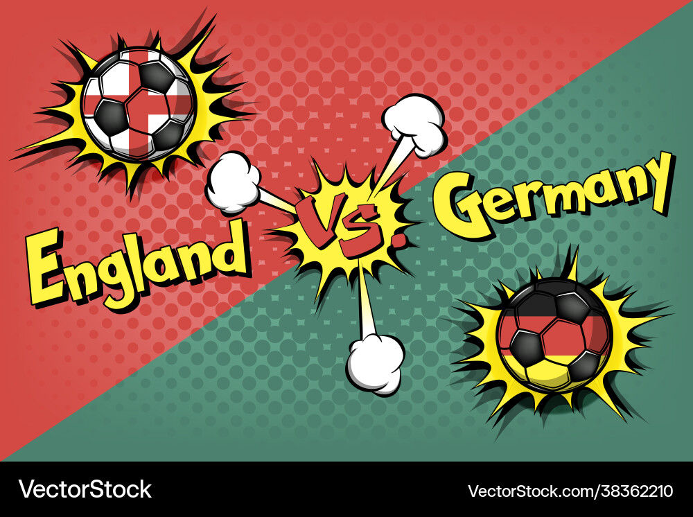 Soccer game england vs germany Royalty Free Vector Image