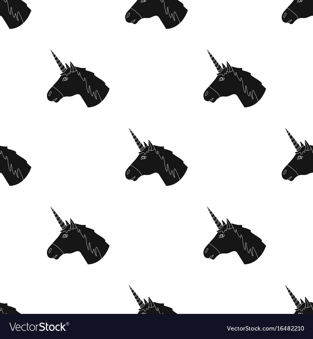 Unicorn icon in black style isolated on white Vector Image