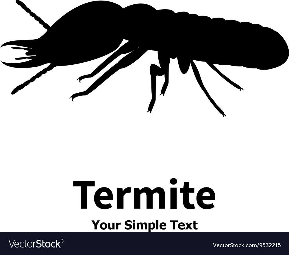 A Silhouette Of A Termite Royalty Free Vector Image