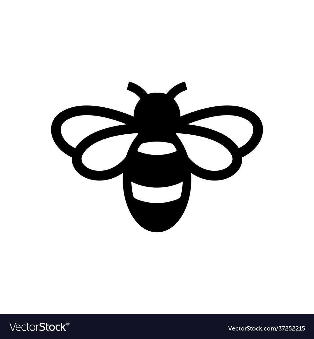 Bee icon design template Royalty Free Vector Image