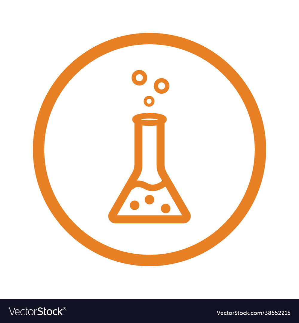 Biology laboratory icon orange color eps Vector Image