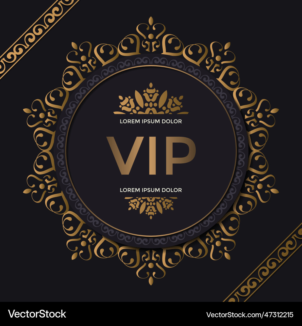 Elegant vip ornament background Royalty Free Vector Image