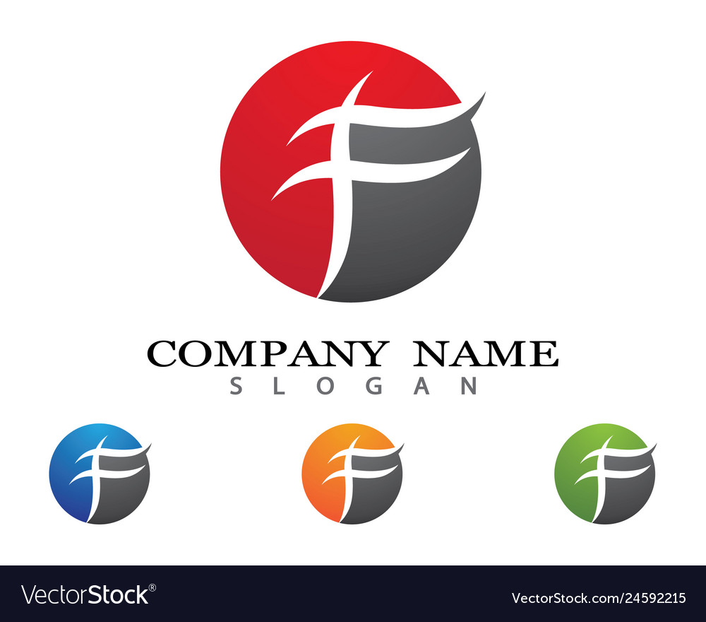 F letter icon design Royalty Free Vector Image