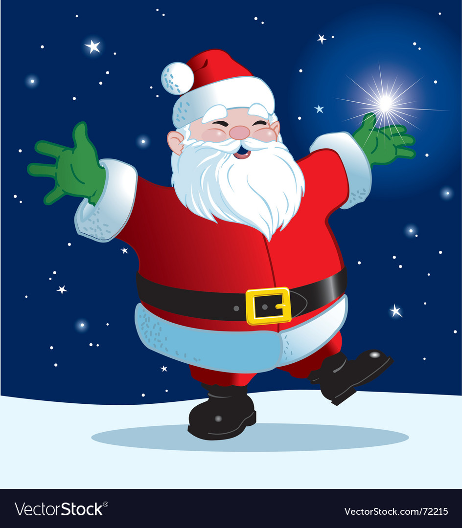 Joyful santa Royalty Free Vector Image - VectorStock