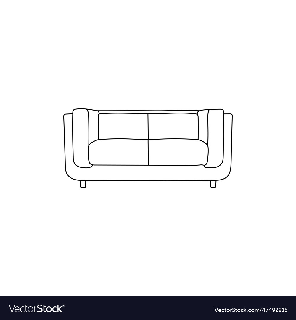 Sofa chair house furniture logo symbol design Vector Image