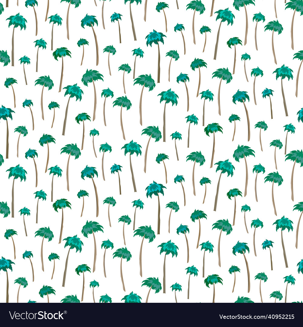 Tropical palm trees seamless pattern Royalty Free Vector