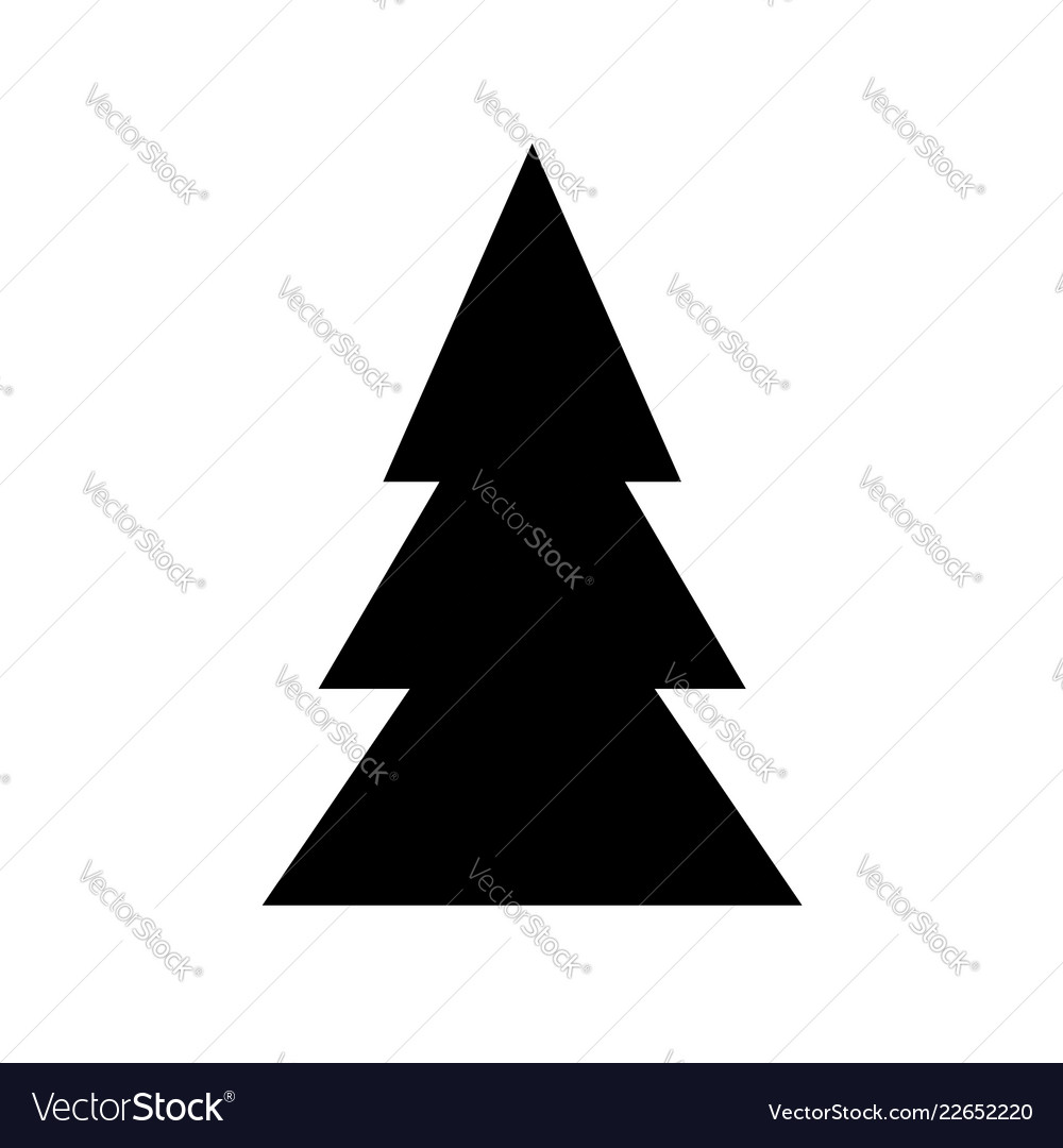 Black symbol of fir,tree for christmas design new