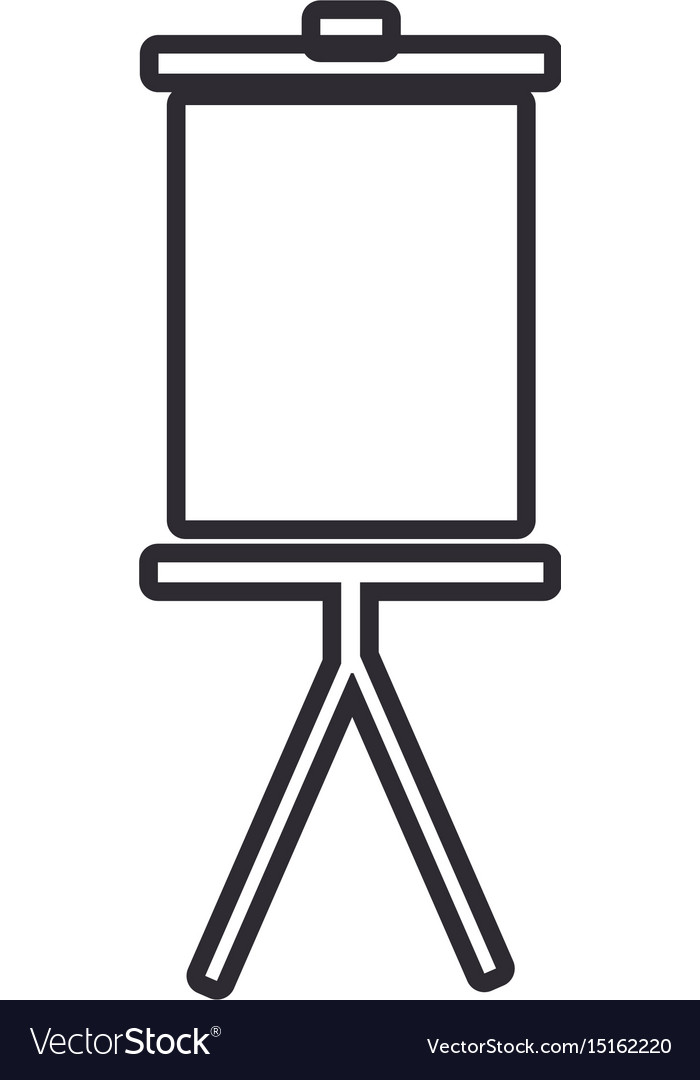 Blank presentation board stand empty icon Vector Image