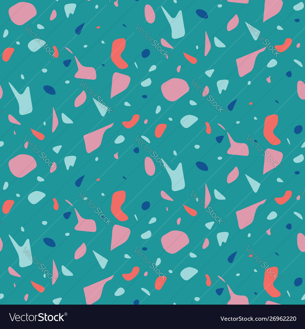 Colorful terrazzo pattern Royalty Free Vector Image