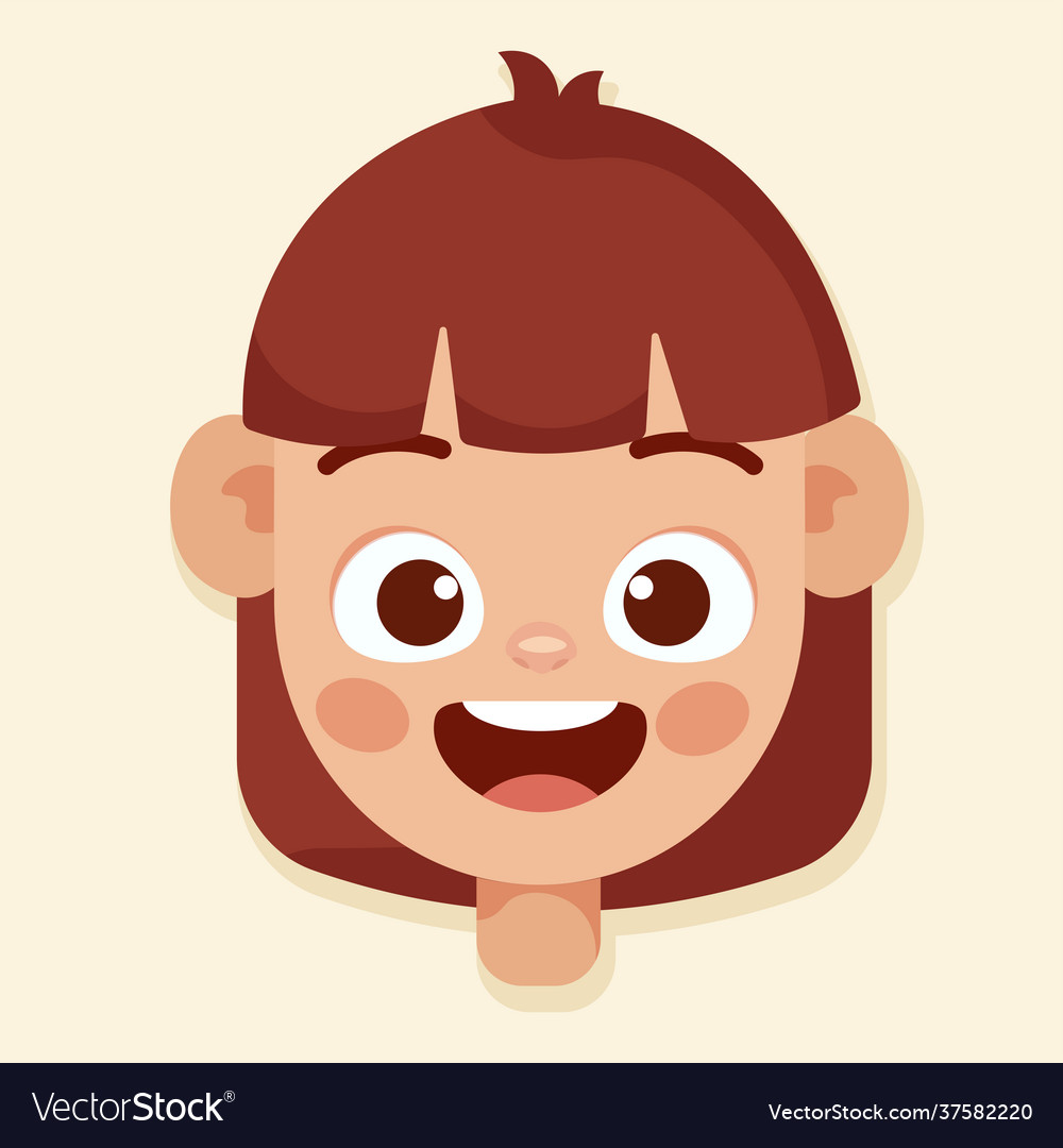 Isolated girl children Royalty Free Vector Image