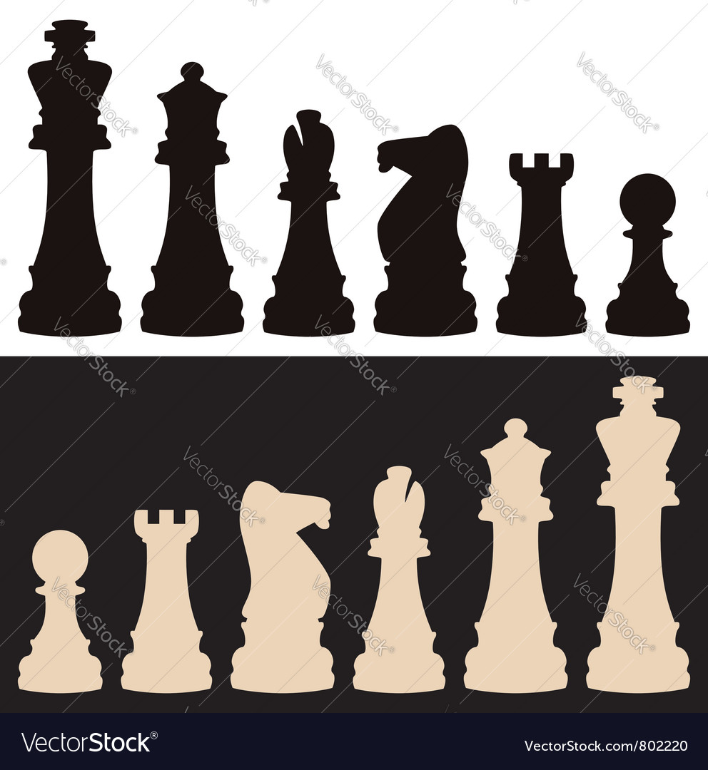 Chess pieces set Royalty Free Vector Image - VectorStock