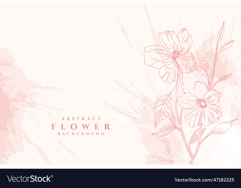 Abstract art botanical flower background Vector Image