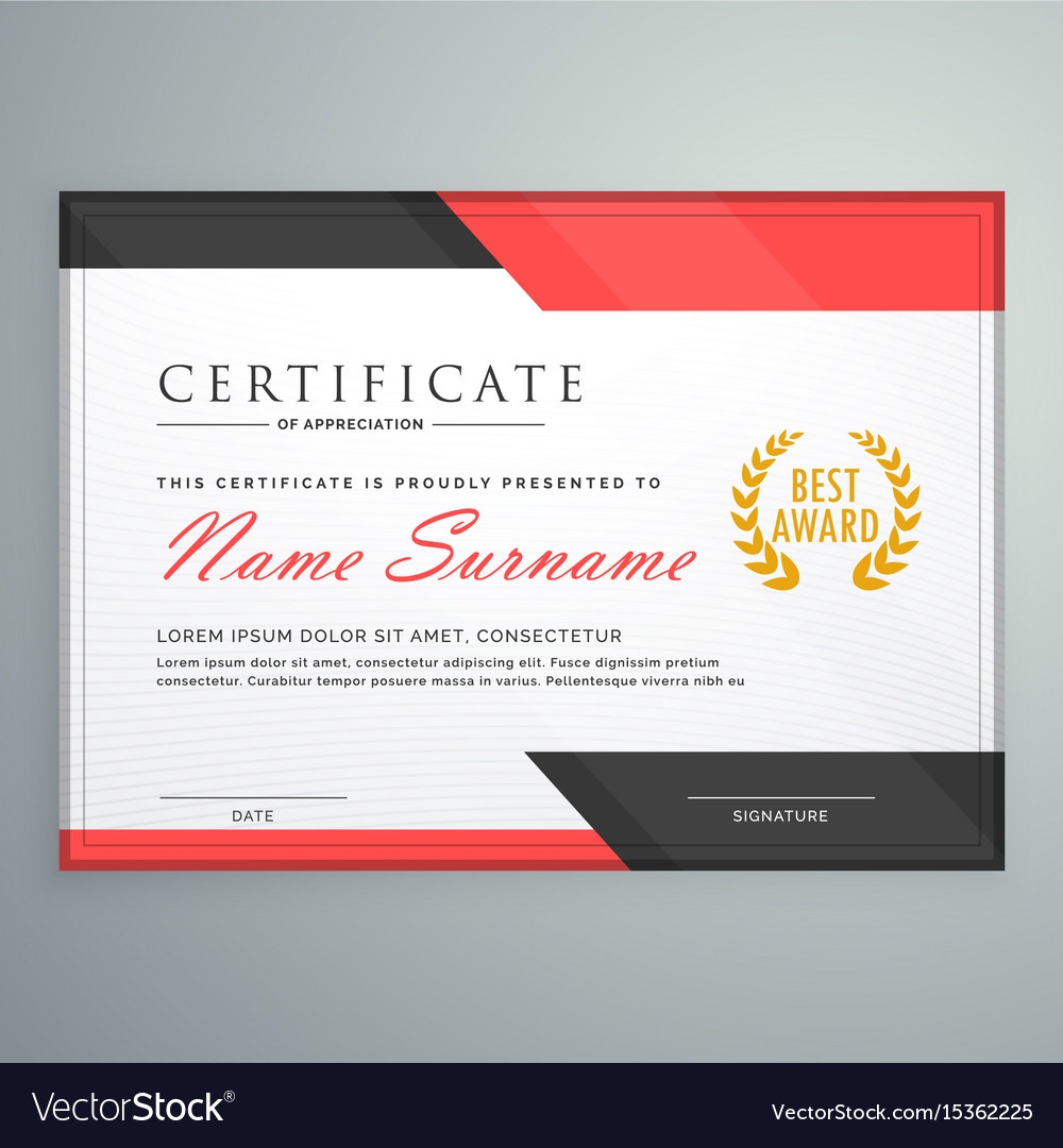 modern certificates design
