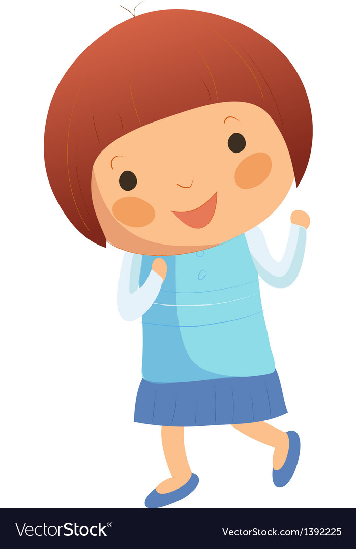 Portrait of happy girl Royalty Free Vector Image