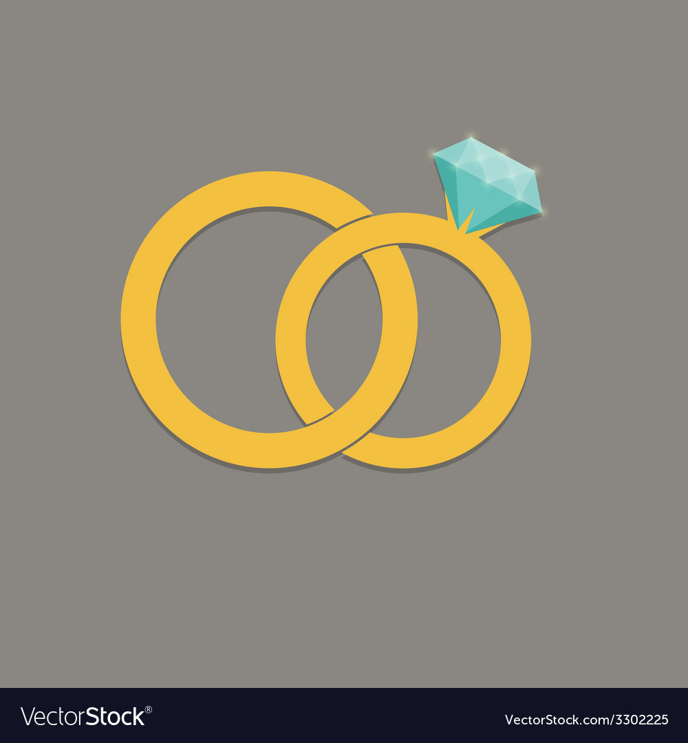 Wedding Rings Icon Royalty Free Vector Image Vectorstock