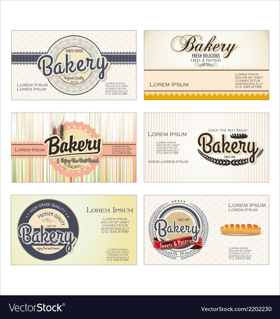 Bakery deals business cards