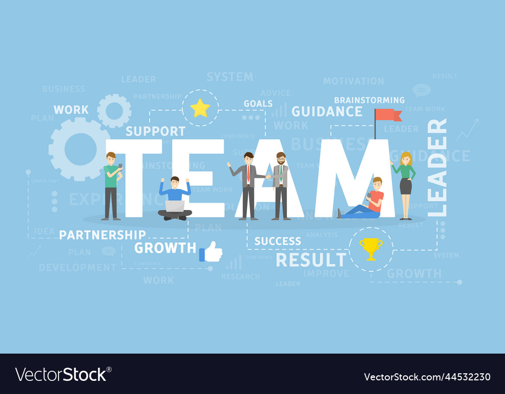 Team concept Royalty Free Vector Image - VectorStock