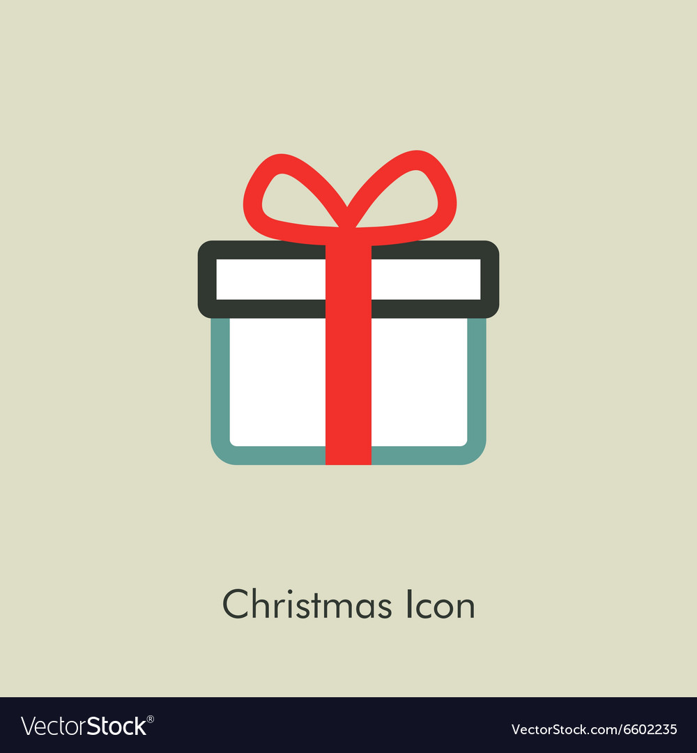 Christmas Gift With Red Ribbon And Bow Royalty Free Vector