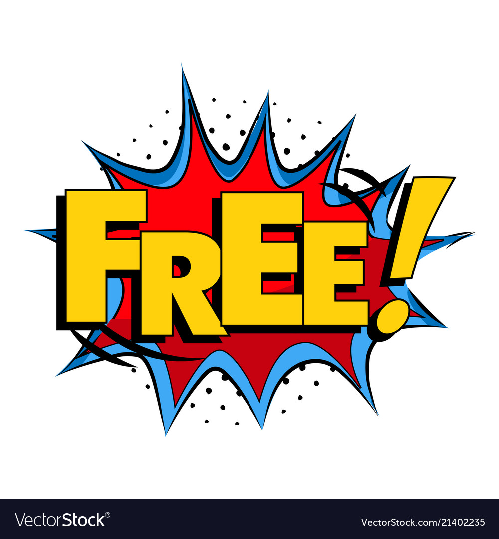 comic-book-style-word-free-white-background-vector-image