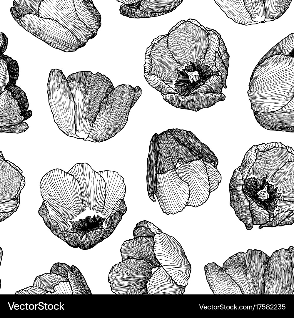 Ink seamless pattern Royalty Free Vector Image