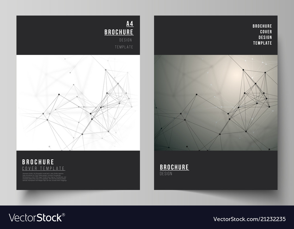 Layout of a4 format cover mockups Royalty Free Vector Image