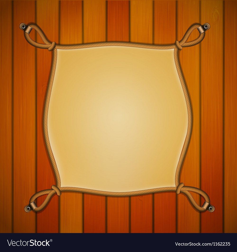 Rope Frame With Parchment Banner Royalty Free Vector Image
