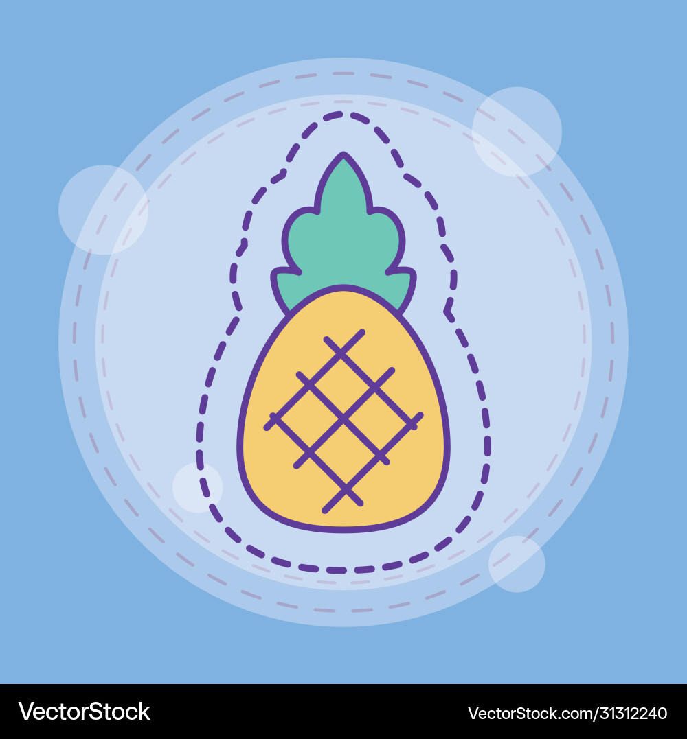 Cute pineapple fruit design Royalty Free Vector Image