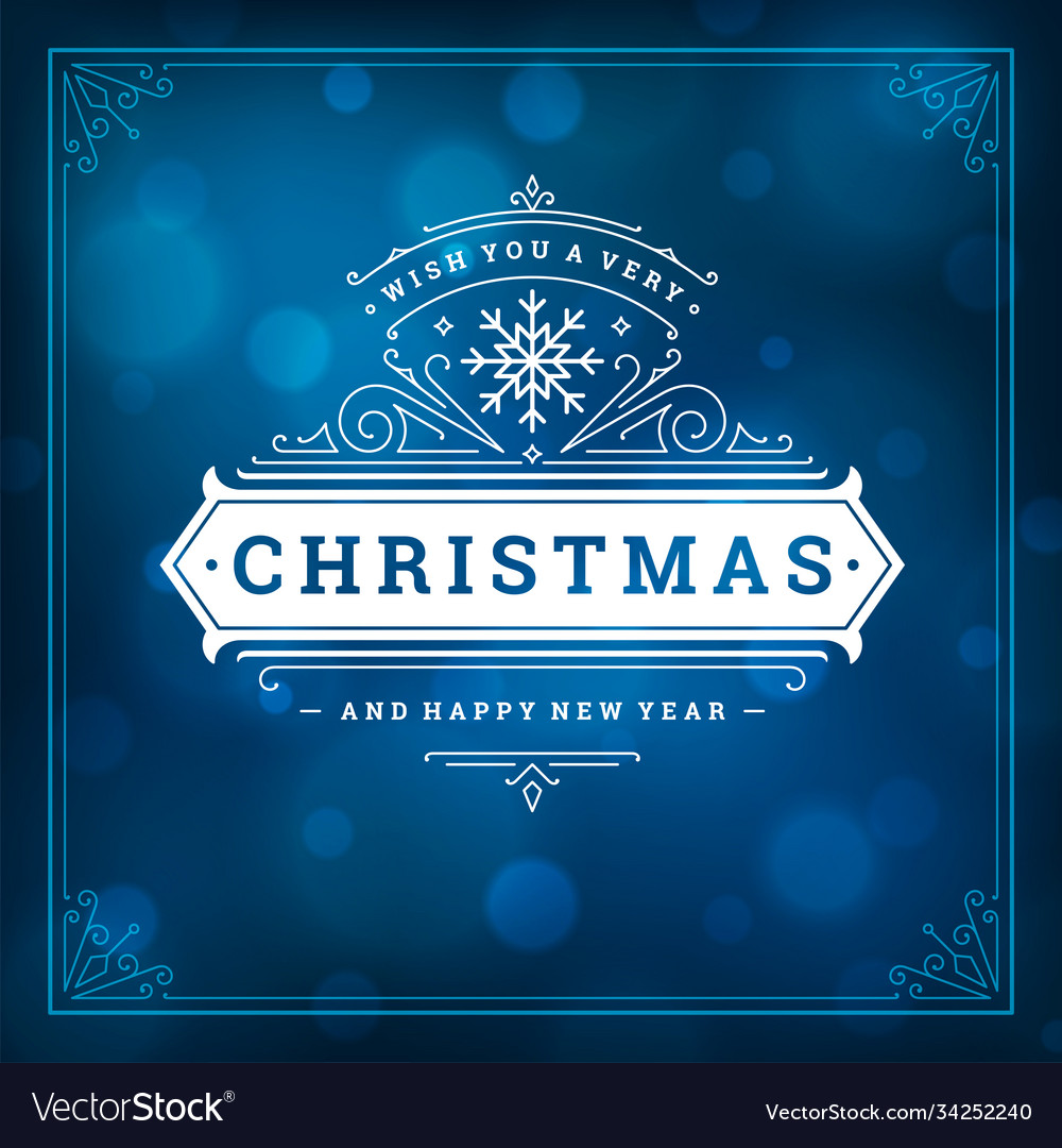 Merry christmas and new year greeting card design Vector Image