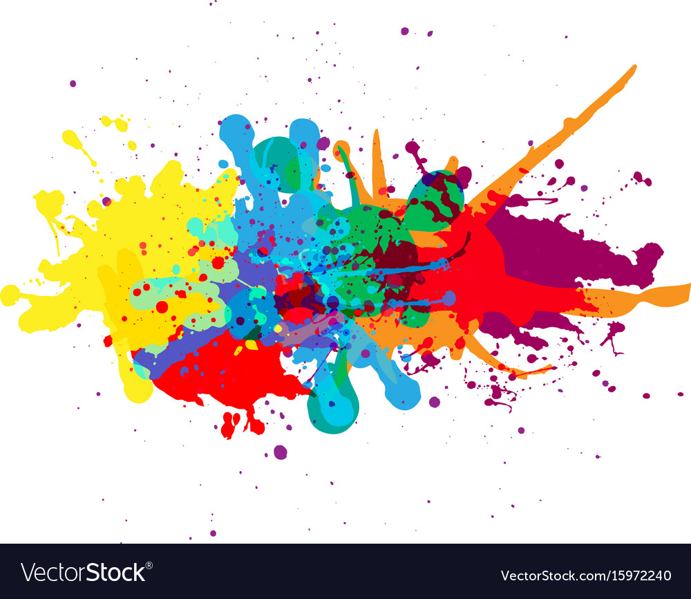 Download Splatter color background design Royalty Free Vector Image