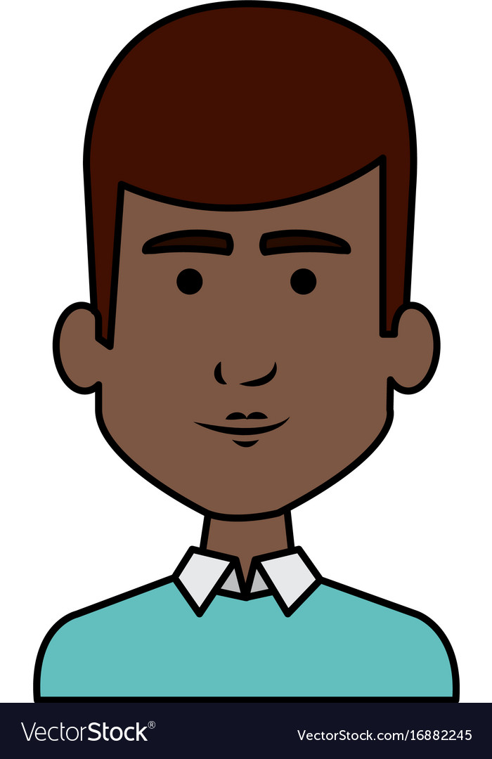 Black young man avatar character Royalty Free Vector Image