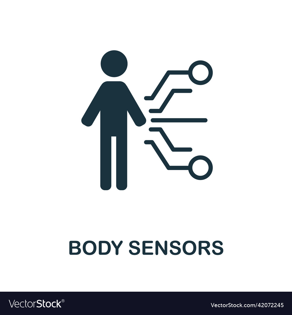 Body sensors icon simple element from healthcare Vector Image