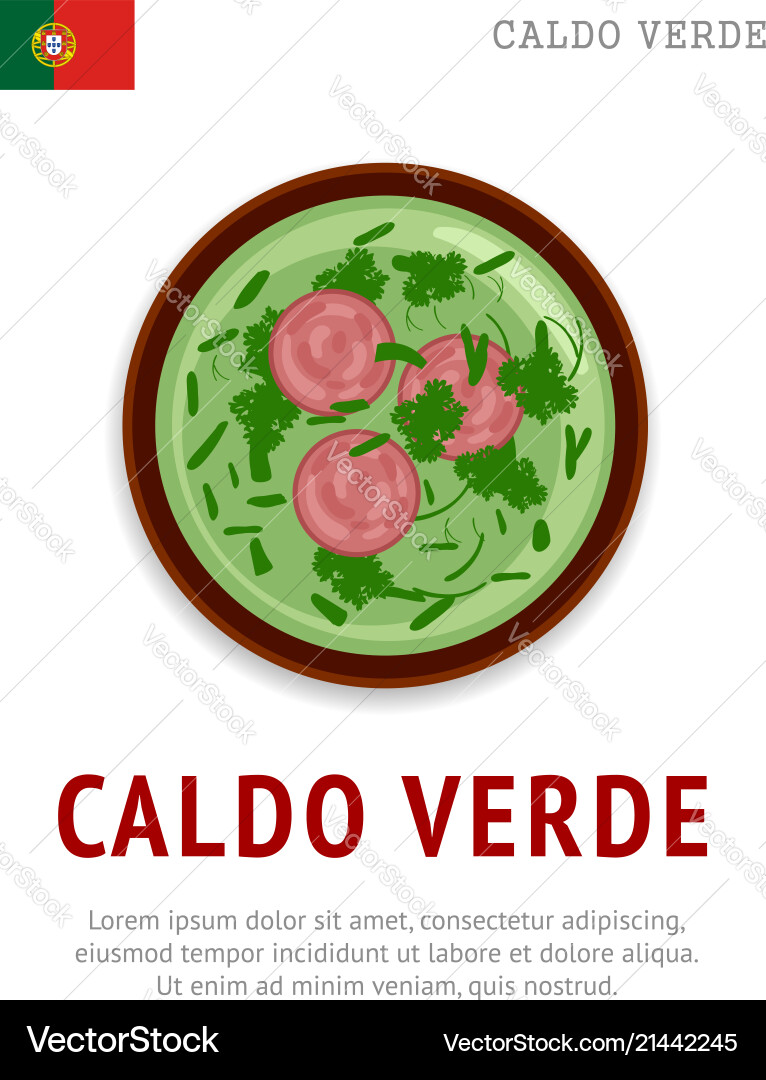 Caldo verde Royalty Free Vector Image - VectorStock