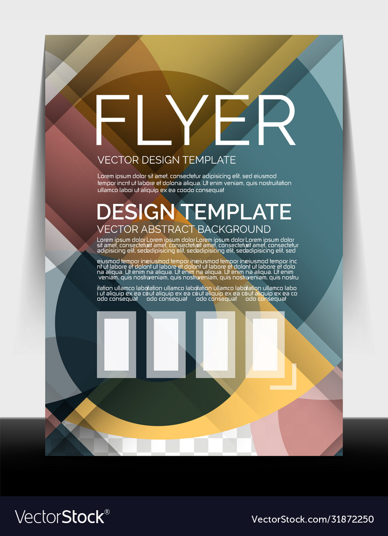 A4 flyer annual report circle design Royalty Free Vector