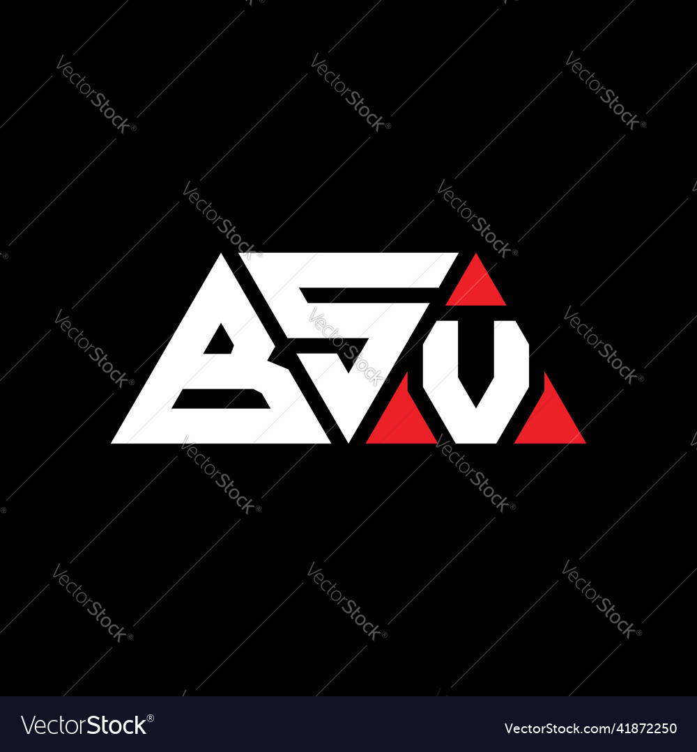 Bsv triangle letter logo design Royalty Free Vector Image